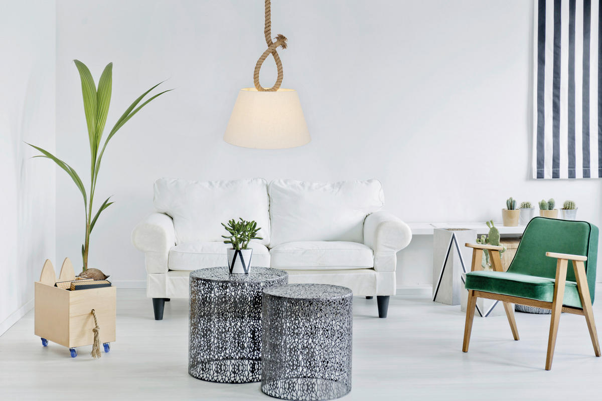 HÄNGELEUCHTE 40/130 cm   - Naturfarben, Design, Metall (40/130cm) - Näve