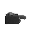 ECKSOFA inkl. Funktionen Anthrazit Cord  - Anthrazit/Schwarz, KONVENTIONELL, Kunststoff/Textil (260/200cm) - Xora