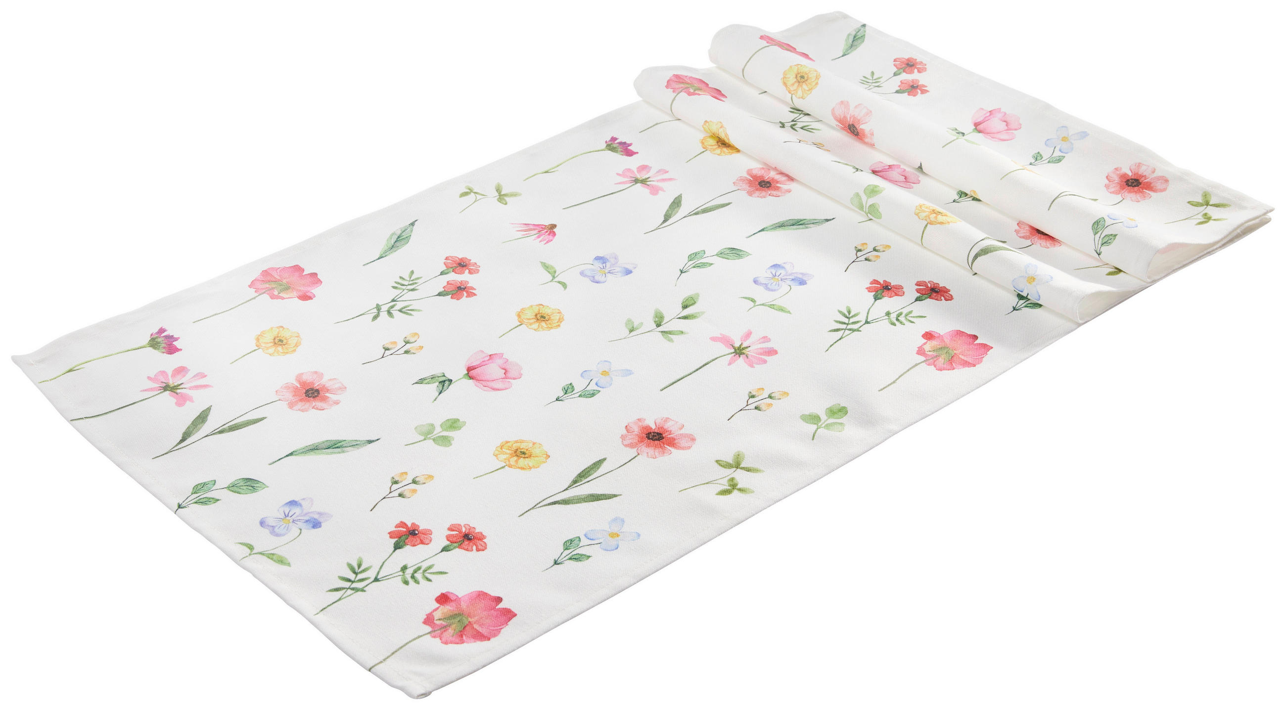 TISCHLÄUFER FLOWERY Textil Multicolor 40/140 cm  - Multicolor, Basics, Textil (40/140cm) - Esposa