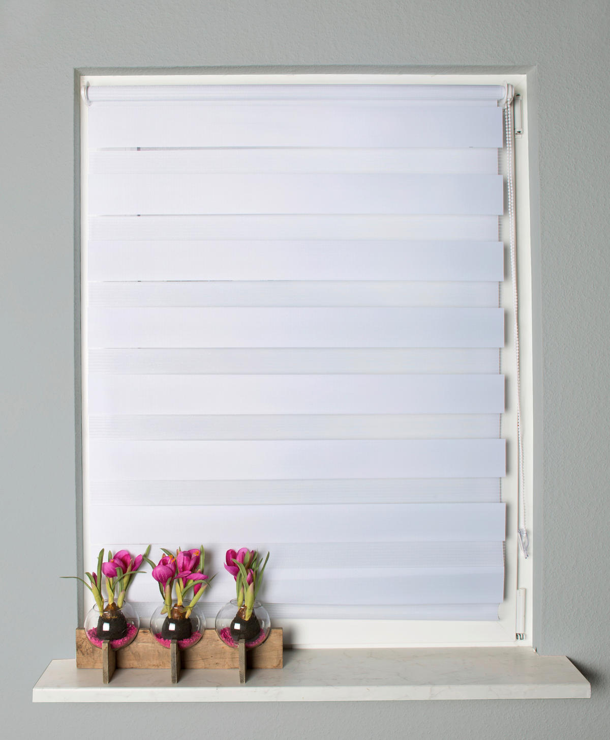 DOPPELROLLO 90/150 cm  - Weiß, KONVENTIONELL, Textil (90/150cm)