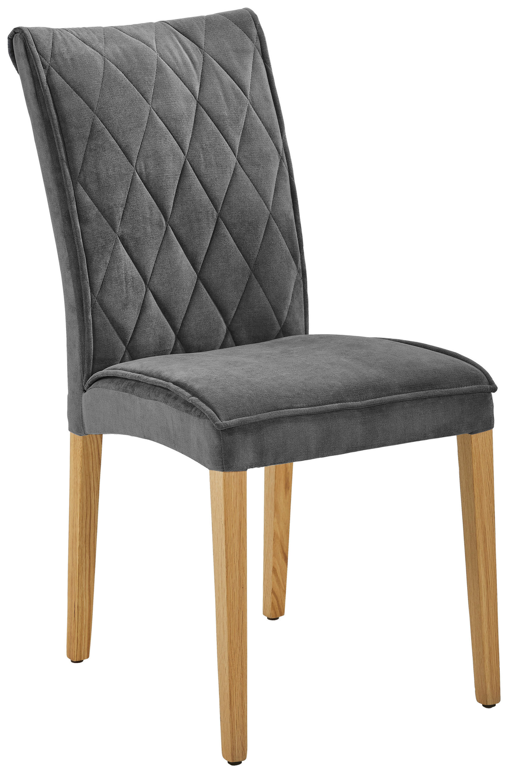 STOL, les, tekstil barve hrasta, temno siva  - temno siva/barve hrasta, Konvencionalno, tekstil/les (46/95/64cm) - Cantus