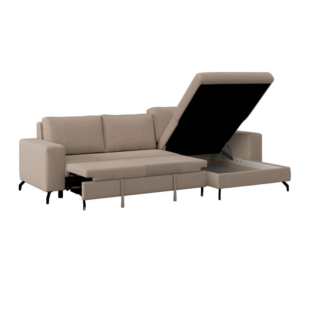 ECKSOFA Beige  - Beige, Trend, Textil (290/178cm) - P & B