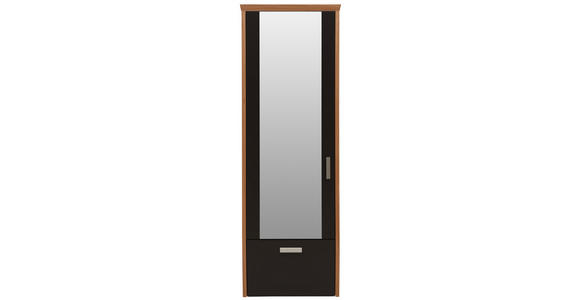 GARDEROBENSCHRANK 65/187/32 cm - Eichefarben/Silberfarben, Design, Glas/Holz (65/187/32cm) - Dieter Knoll