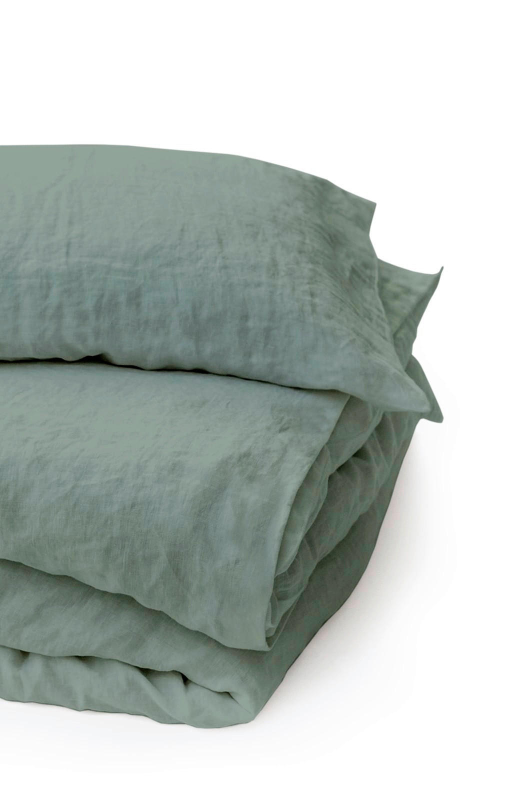 BETTWÄSCHE 135/200 cm  - Salbeigrün, Basics, Textil (135/200cm)