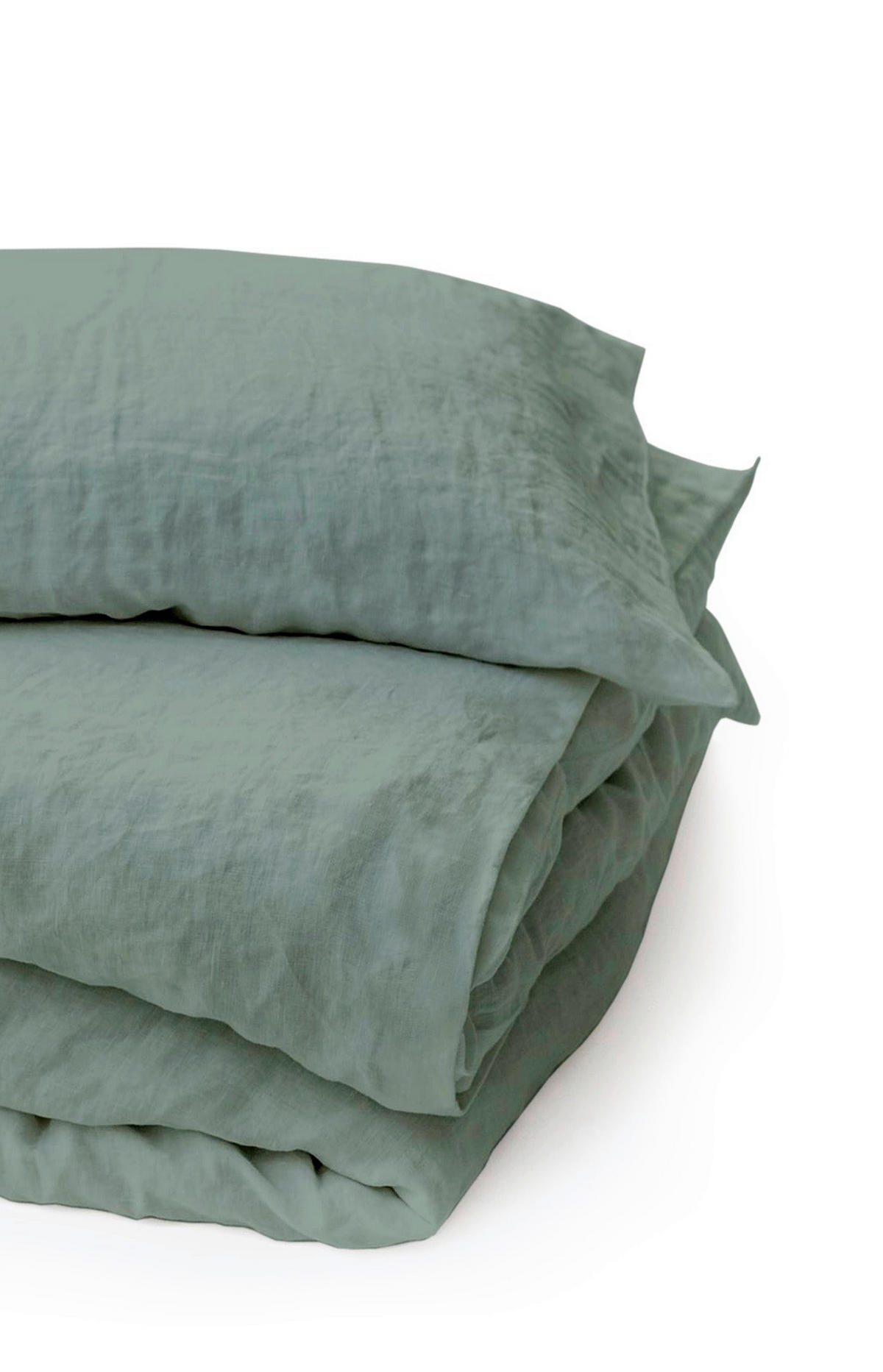 BETTWÄSCHE 135/200 cm  - Salbeigrün, Basics, Textil (135/200cm)