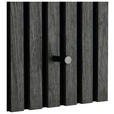 GARDEROBENPANEEL  in 60/30/7 cm  - Schwarz/Grau, MODERN, Holzwerkstoff/Textil (60/30/7cm) - Xora