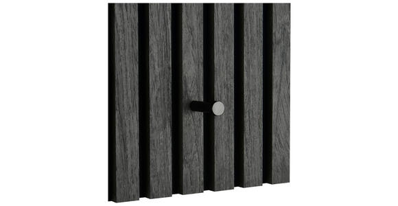 GARDEROBENPANEEL  in 60/30/7 cm  - Schwarz/Grau, MODERN, Holzwerkstoff/Textil (60/30/7cm) - Xora