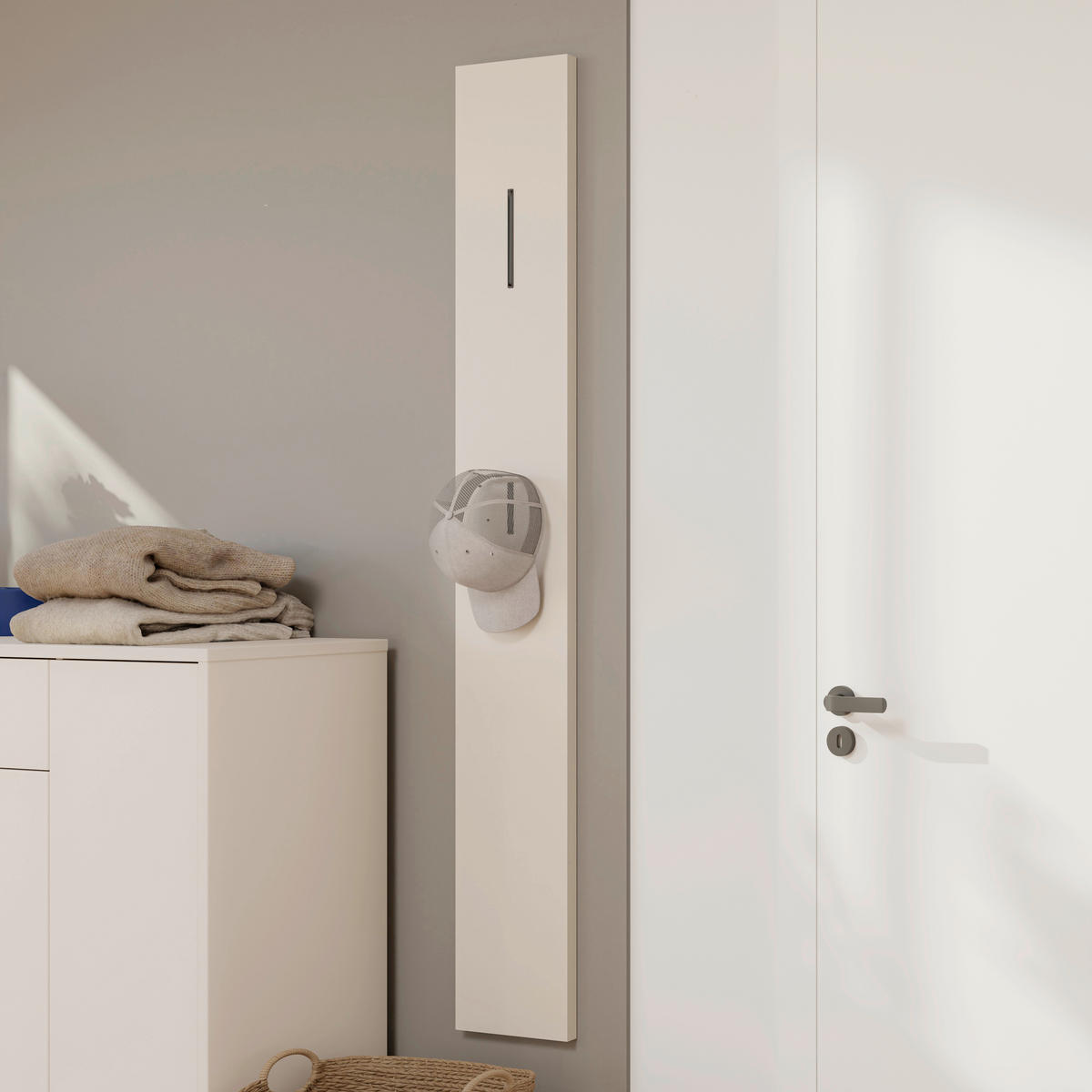 GARDEROBENPANEEL  in 25/174/2,2 cm  - Sandfarben/Grau, MODERN, Holzwerkstoff/Metall (25/174/2,2cm) - Carryhome