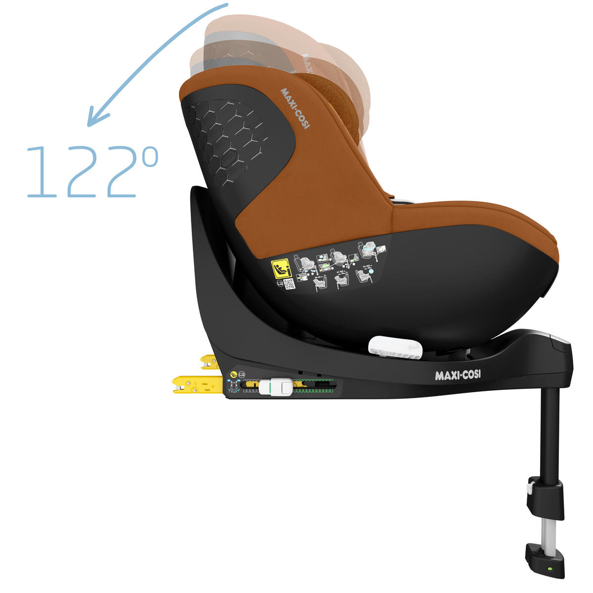 KINDERAUTOSITZ Mica Pro Eco i-Size Authentic Cognac   - Cognac, Basics, Kunststoff/Textil (44,2/64,8/68,3cm) - Maxi-Cosi