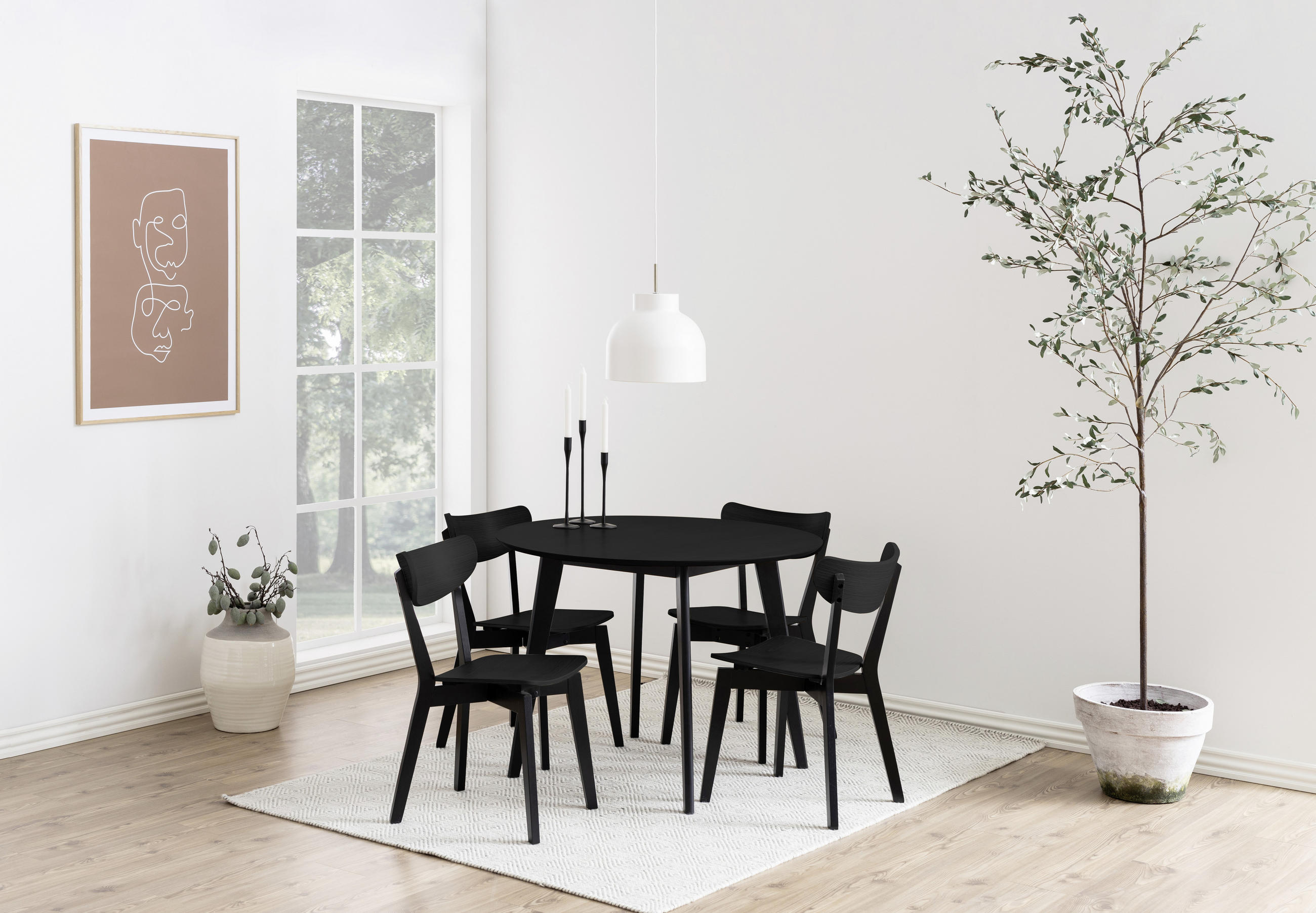 ESSTISCH in Holz 105/105/76 cm - Schwarz, MODERN, Holz (105/105/76cm) - MID.YOU