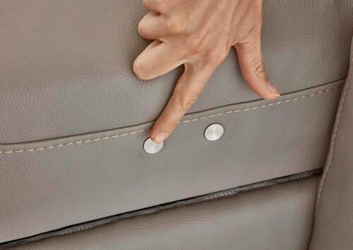 ECKSOFA Grau Echtleder  - Chromfarben/Grau, Design, Leder/Metall (321/176cm) - Valdera