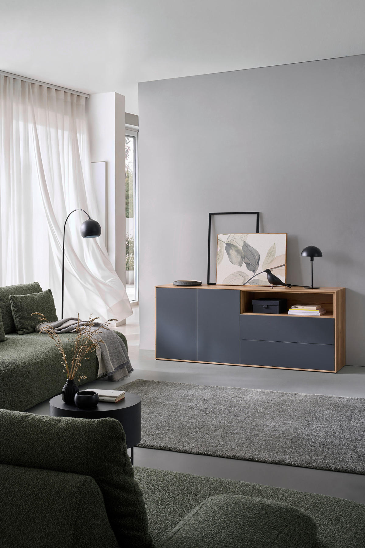 REGALELEMENT 179,1/72,6/40 cm Eichefarben  179,1/72,6/40 cm  - Eichefarben, Design, Holzwerkstoff (179,1/72,6/40cm) - home24