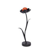 FLOARE DECORATIVĂ - portocaliu/negru, Basics, sticlă/metal (20,5/56/18cm) - Ambia Home
