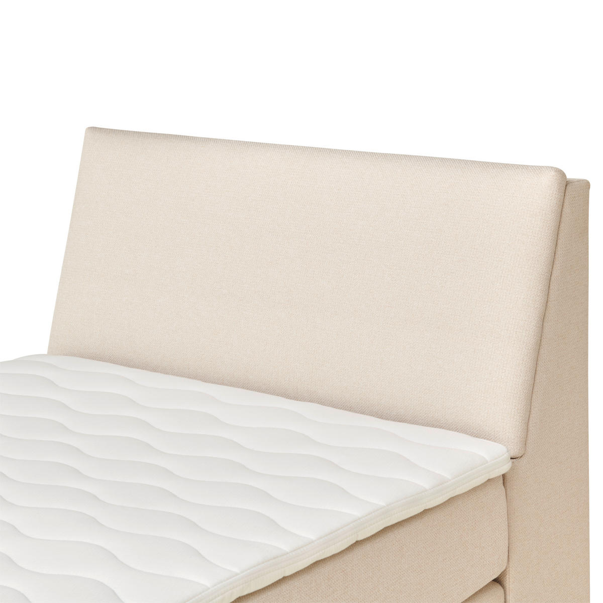 BOXSPRINGBETT 100/200 cm  in Creme  - Creme/Schwarz, Modern, Holz/Textil (100/200cm) - MID.YOU