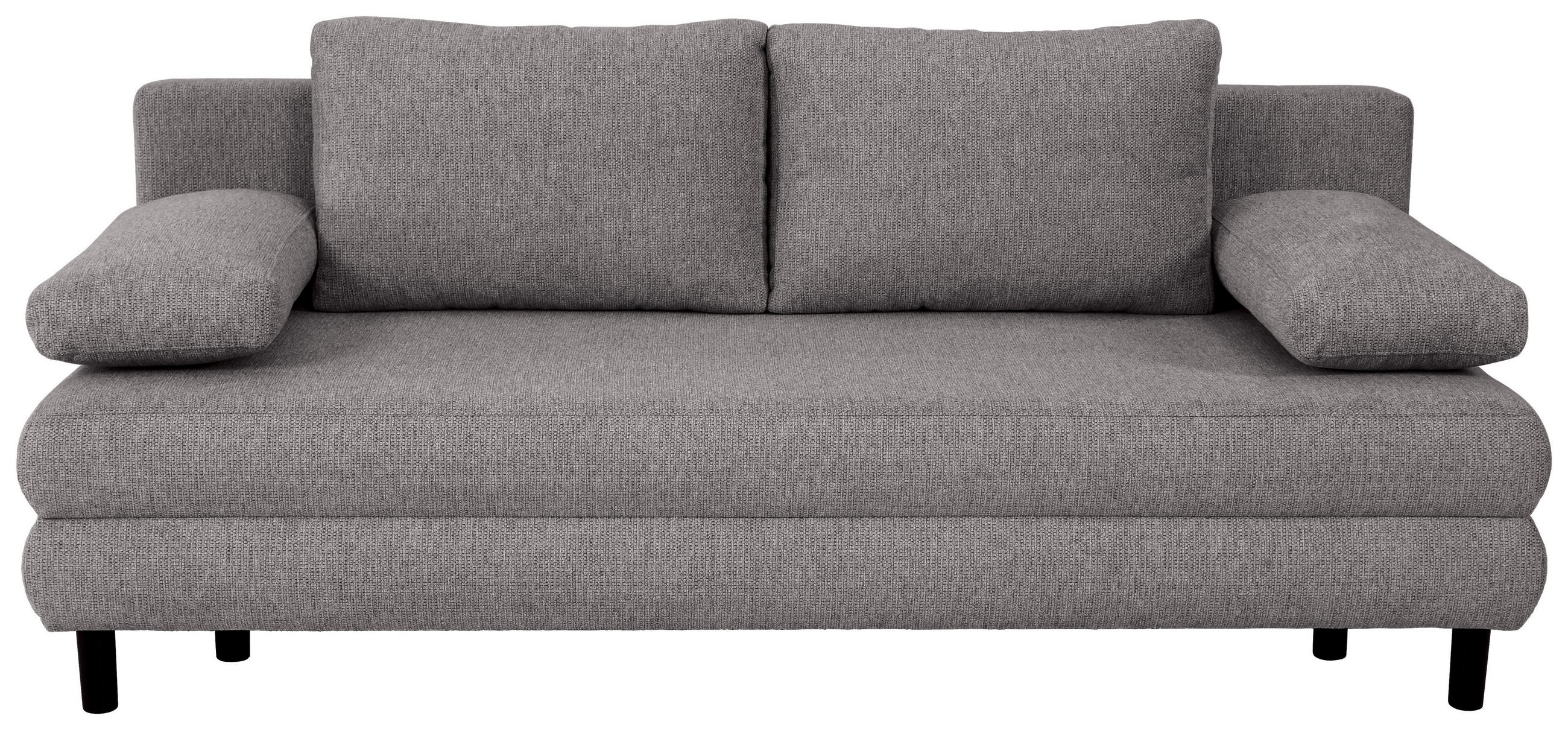 SCHLAFSOFA Webstoff Anthrazit  - Anthrazit/Schwarz, Design, Textil/Metall (197/84/92,5cm) - home24