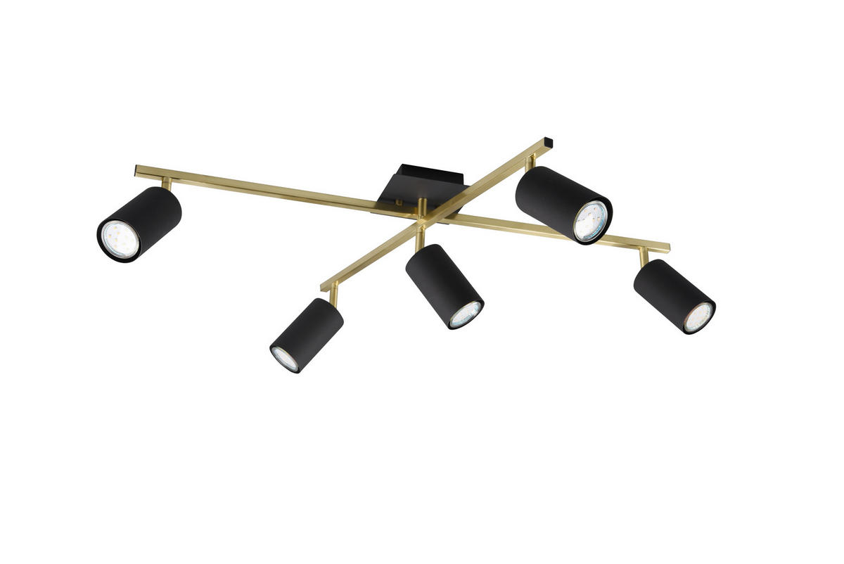 STRAHLER Marley 77,4/57,4/22,4 cm  - Goldfarben/Schwarz, Basics, Metall (77,4/57,4/22,4cm) - Trio Leuchten