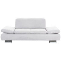 ZWEISITZER-SOFA Velours Creme  - Creme, Design, Textil/Metall (190/76/90cm) - Max Winzer