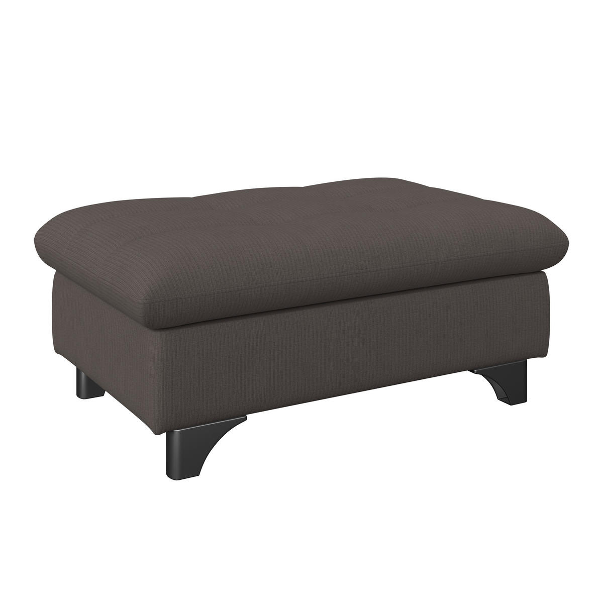 HOCKER in Textil Schwarz  - Chromfarben/Schwarz, Konventionell, Textil/Metall (108/46/108cm) - Livetastic