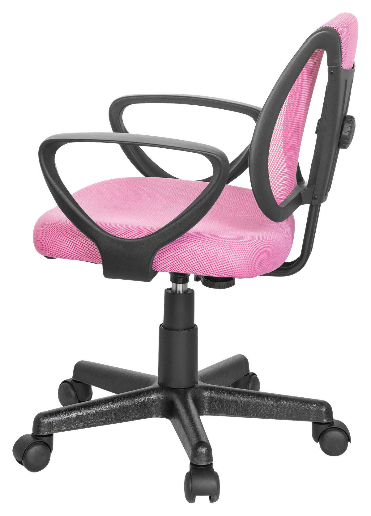 JUGENDDREHSTUHL Pink  - Pink/Schwarz, Basics, Kunststoff (58/75-92/45cm) - MID.YOU