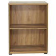 AKTENREGAL Eiche furniert Eichefarben  - Eichefarben/Schwarz, Natur, Holz/Holzwerkstoff (73/97/40cm) - Linea Natura