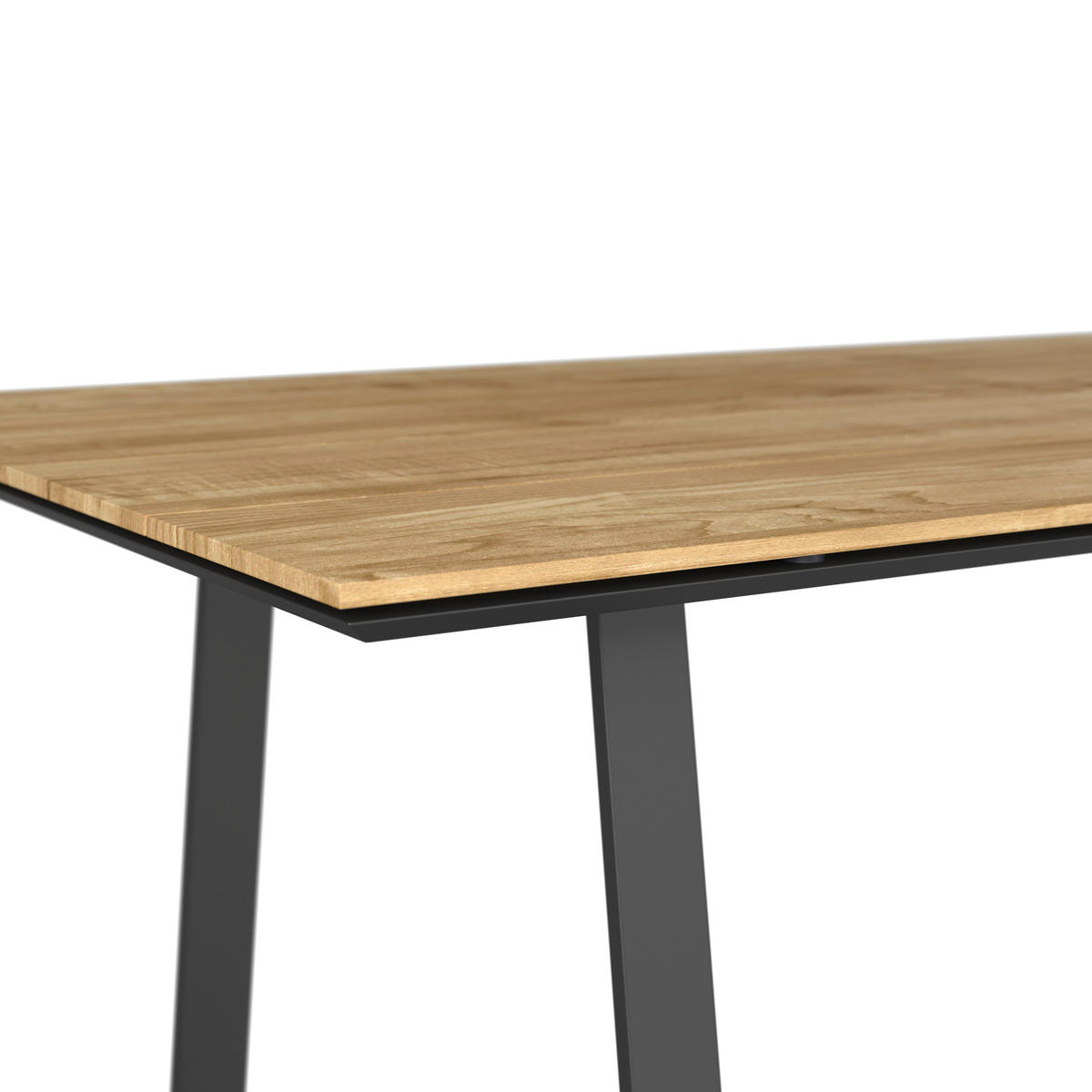 GARTENTISCH 200/100/76 cm Holz, Metall rechteckig  - Anthrazit/Teakfarben, Design, Holz/Metall (200/100/76cm) - Amatio