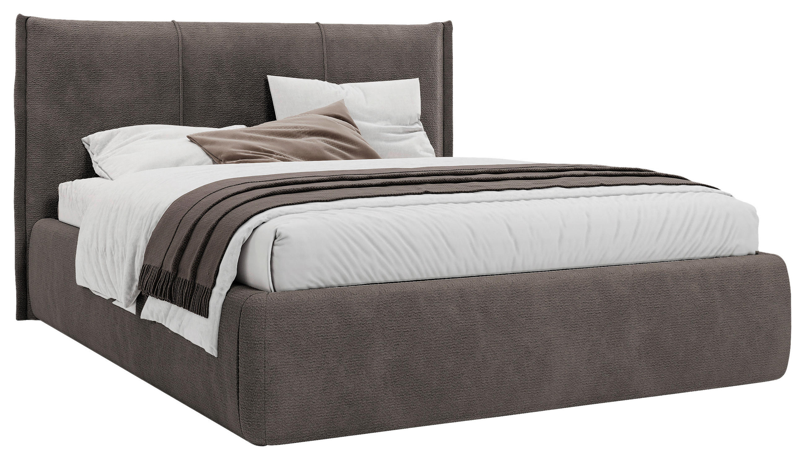 POLSTERBETT Lattenrost, Bettkasten 140/200 cm  in Braun  - Schwarz/Braun, MODERN, Holz/Kunststoff (140/200cm) - MID.YOU