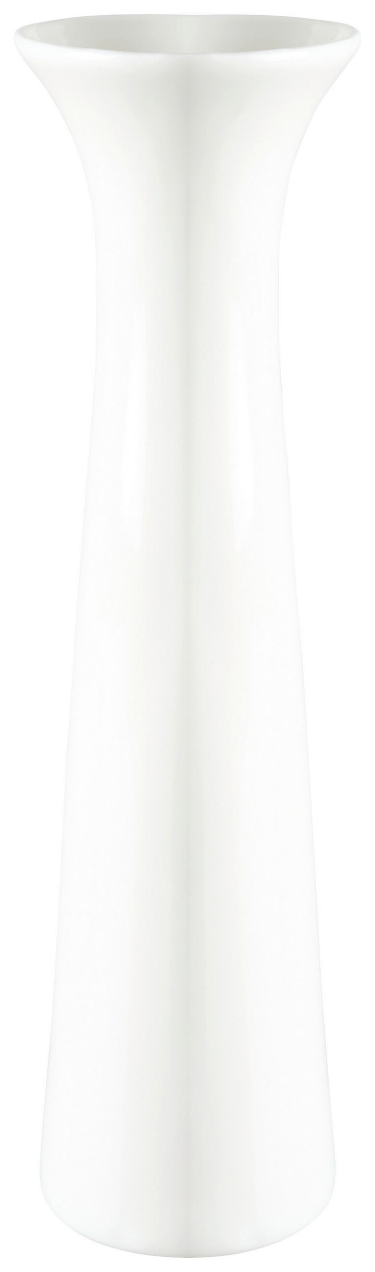 VASE  - Weiß, Basics, Keramik (6,5/24cm)
