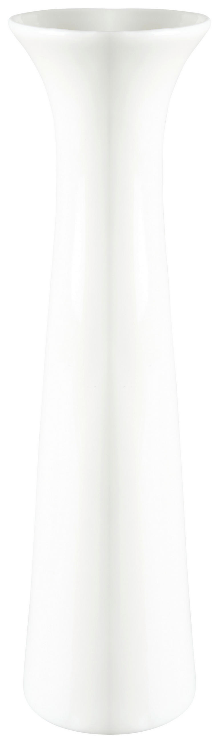 VASE  - Weiß, Basics, Keramik (6,5/24cm)