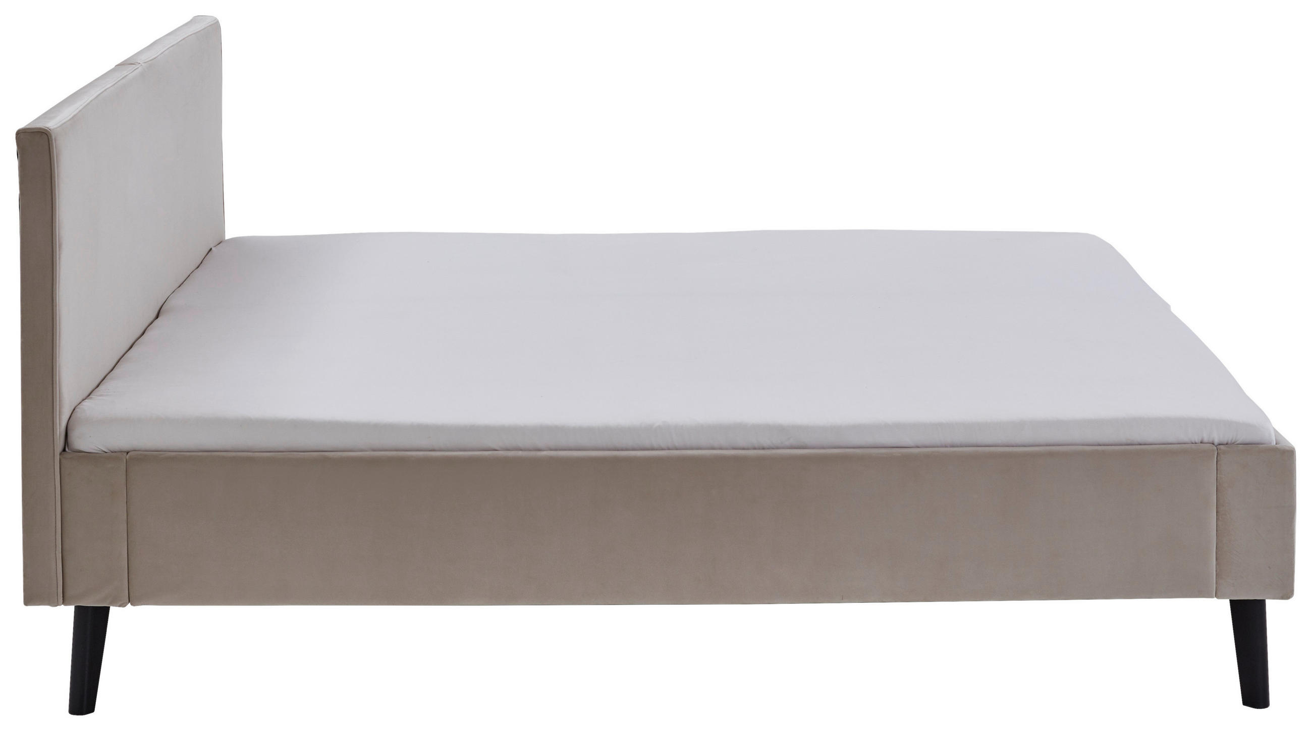 POLSTERBETT 180/200 cm  in Beige  - Beige/Schwarz, Basics, Holz/Textil (180/200cm) - Boxxx