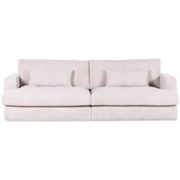 BIG SOFFA i manchester cremefärgad  - vit/svart, Romantik / Lanthus, textil/plast (270/67/120cm) - MID.YOU