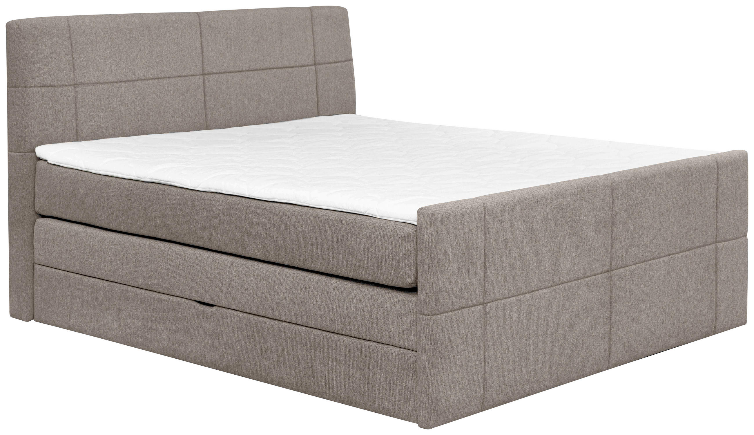 BOXSPRINGBETT 180/200 cm  in Taupe  - Taupe, Konventionell, Textil (180/200cm) - Carryhome