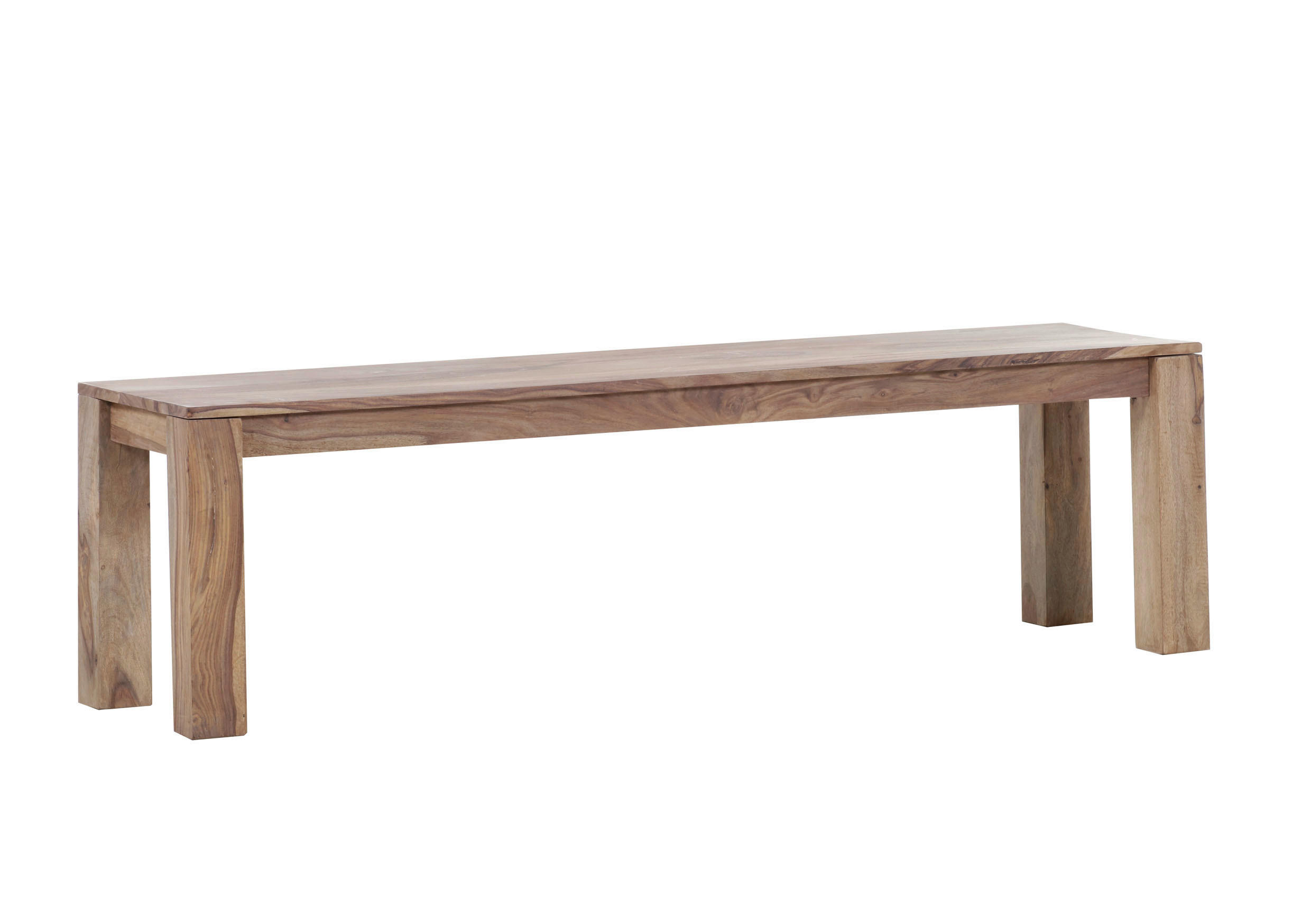 SITZBANK Mangoholz massiv Naturfarben - Naturfarben, Design, Holz (160/45/40cm)