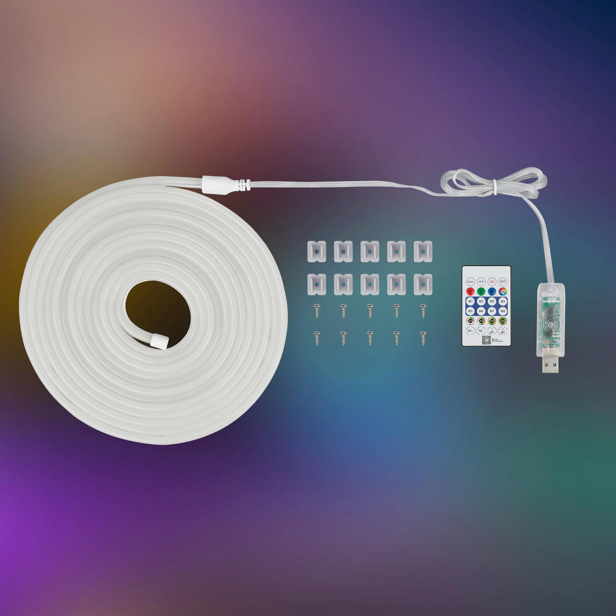 LED SZALAG 500 cm  - fehér, Basics, műanyag (500cm)