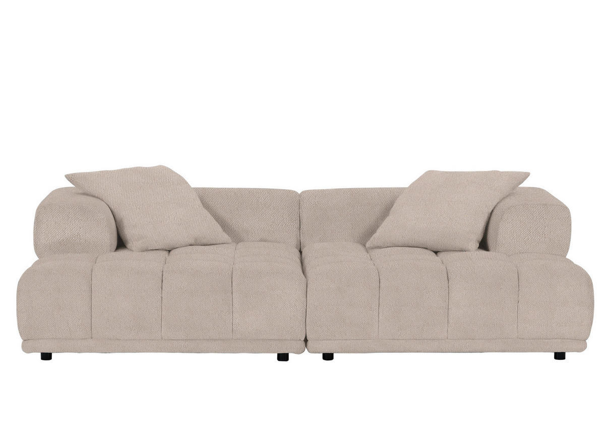 SOFFMODUL i plysch ljusbrun  - ljusbrun/svart, Klassisk, textil/plast (125/66/155cm) - Best Price