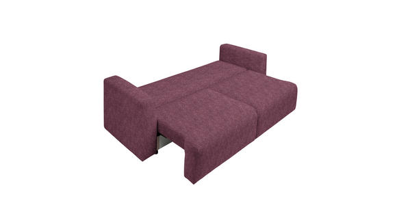SCHLAFSOFA Velours Bordeaux - Bordeaux/Schwarz, Design, Kunststoff/Textil (250/92/105cm) - Carryhome