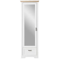 GARDEROBENSCHRANK  in 65/204/41 cm  - Eichefarben/Grau, ROMANTIK / LANDHAUS, Glas/Holzwerkstoff (65/204/41cm) - Landscape