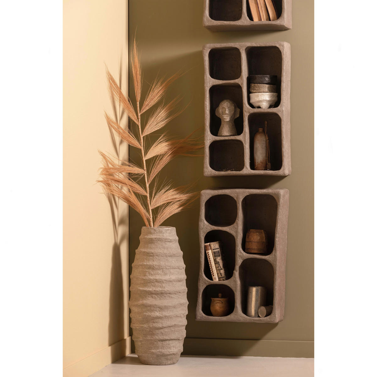 WANDREGAL  - Grau, Design, Papier (45/70/23cm) - Livetastic