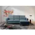 ECKSOFA  in Struktur Dunkelgrau  - Dunkelgrau/Schwarz, MODERN, Holz/Kunststoff (230/145cm) - Carryhome