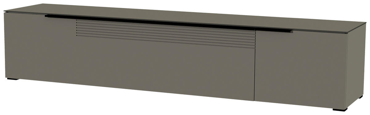 LOWBOARD Grau, Schwarz  210/43/45 cm  - Schwarz/Grau, Design, Glas/Holzwerkstoff (210/43/45cm) - Moderano