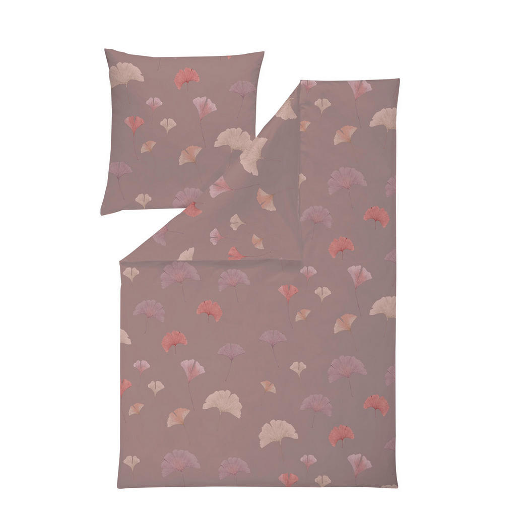 Thumbnail - Estella Bettwäsche, Mauve, Textil, Blätter, 135x200 cm, Oeko-Tex® Standard 100, weiche und anschmiegsame Oberfläche, hau...