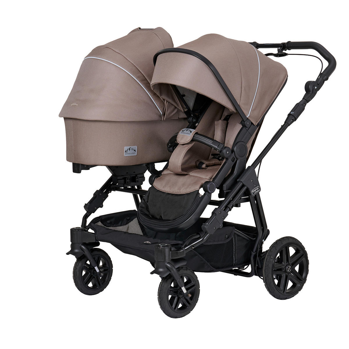 FALTTRAGETASCHE Two Select Outdoor  - Weiß/Cappuccino, Basics, Textil (79/32/22cm) - Hartan