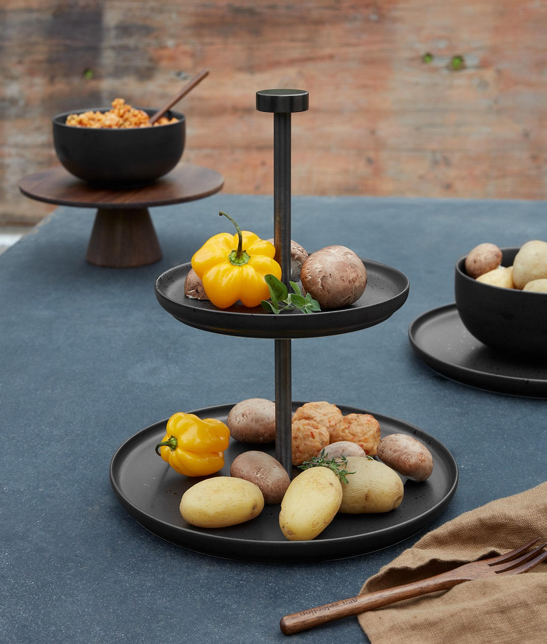 ETAGERE  - Schwarz, Design, Keramik (21/15/23,5cm) - ASA