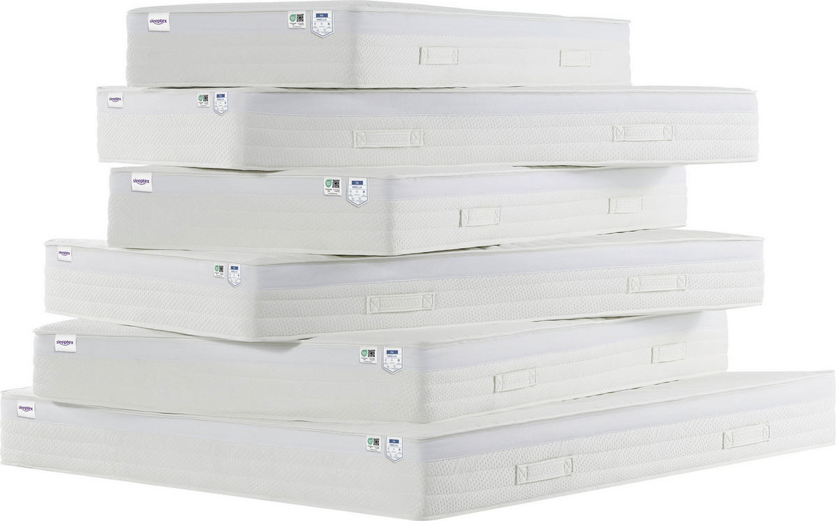 TASCHENFEDERKERNMATRATZE 80/200 cm H4 = sehr fest  - Weiss, Konventionell, Textil (80/200cm) - Sleeptex