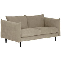 2,5-SITZER in Flachgewebe Beige  - Beige/Schwarz, Konventionell, Holz/Textil (193/86/102cm) - MID.YOU