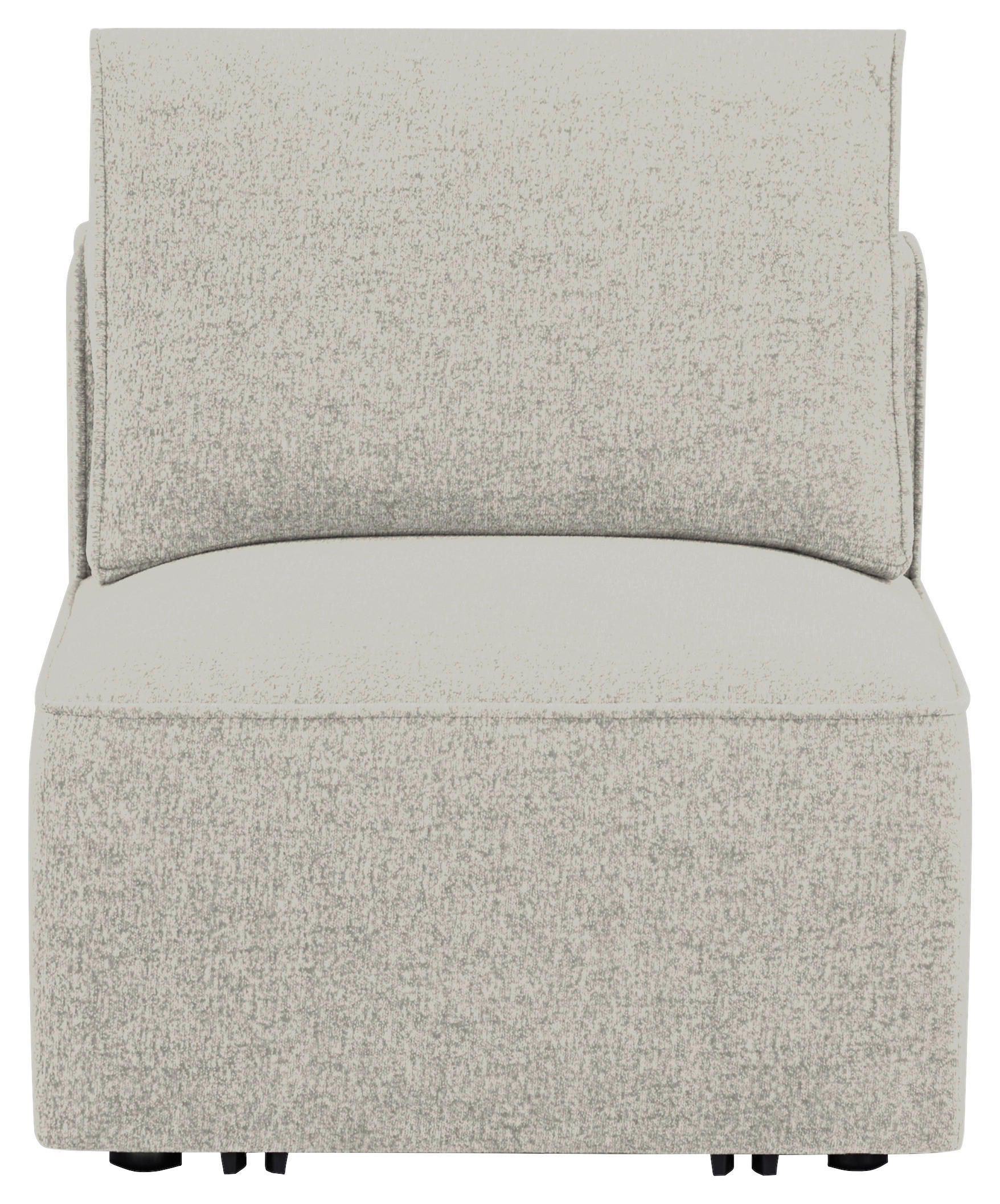 SOFAELEMENT Fleece Beige  - Beige/Schwarz, Design, Holz/Kunststoff (70,5/65/90cm) - Livetastic