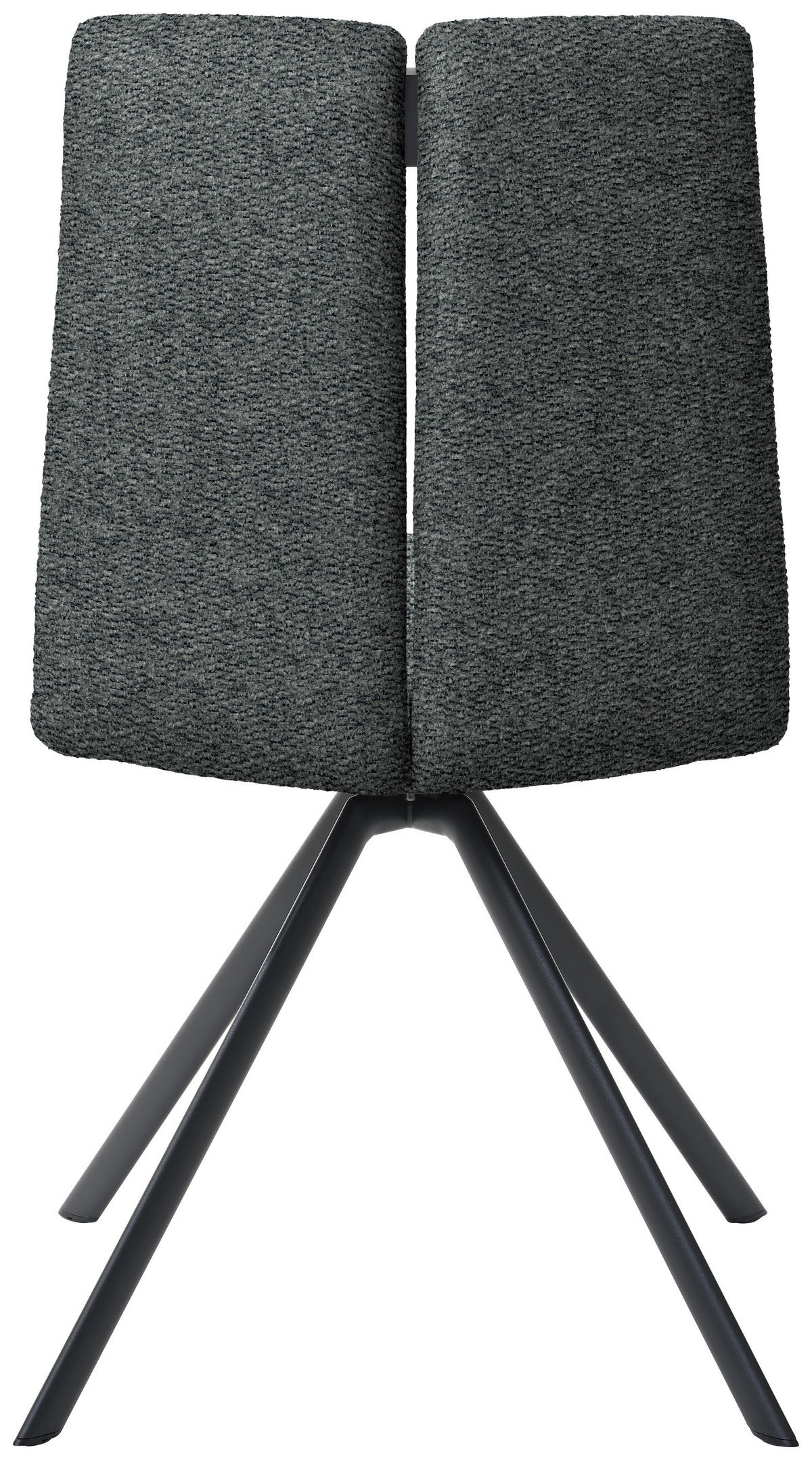 STUHL  Stoffauswahl Webstoff  - Anthrazit/Schwarz, Design, Textil/Metall (50/92/64cm) - Venjakob