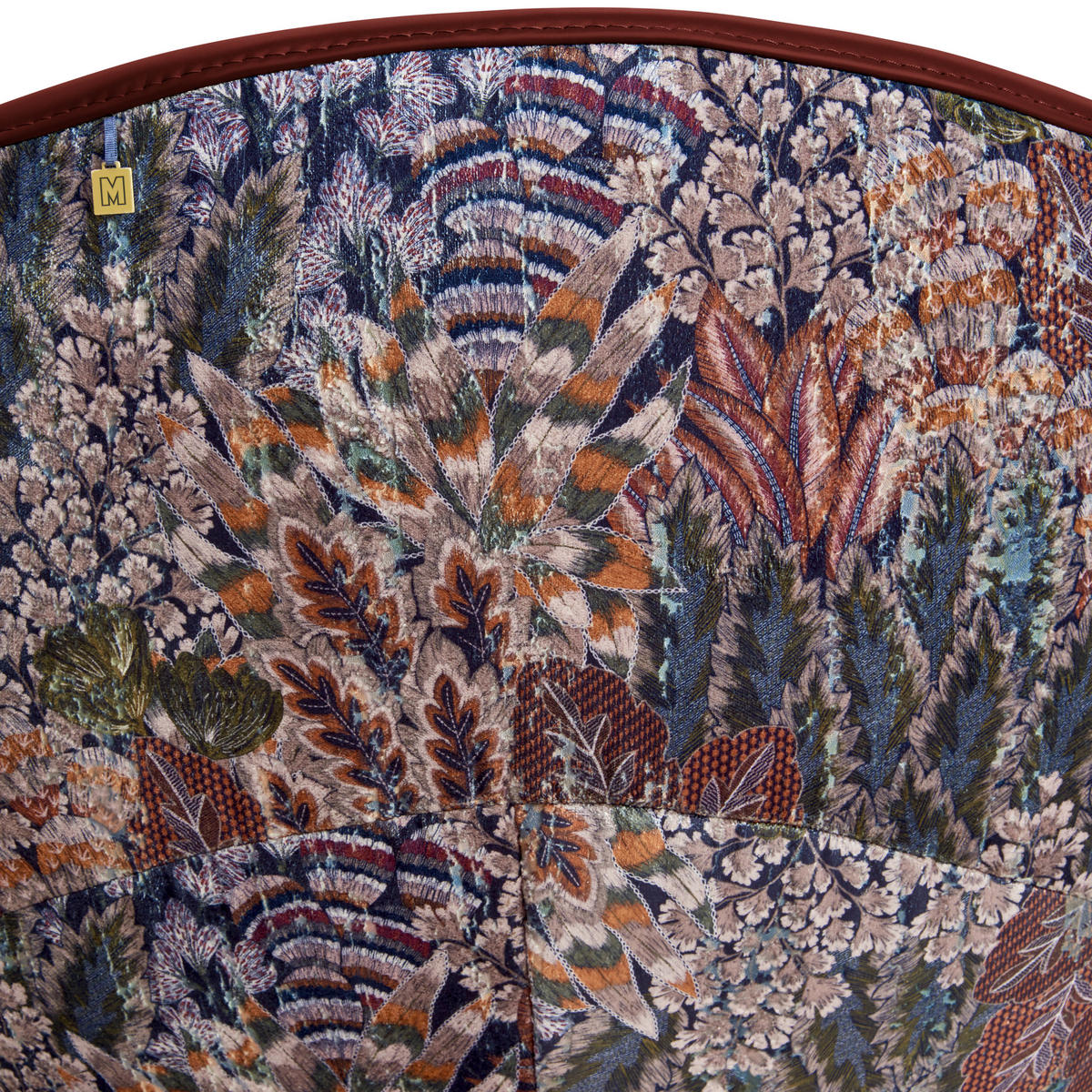 SESSEL Jacquard Kombination Echtleder/Stoff Weinrot  - Weinrot/Nickelfarben, Design, Leder/Textil (84/81/79cm) - Koinor