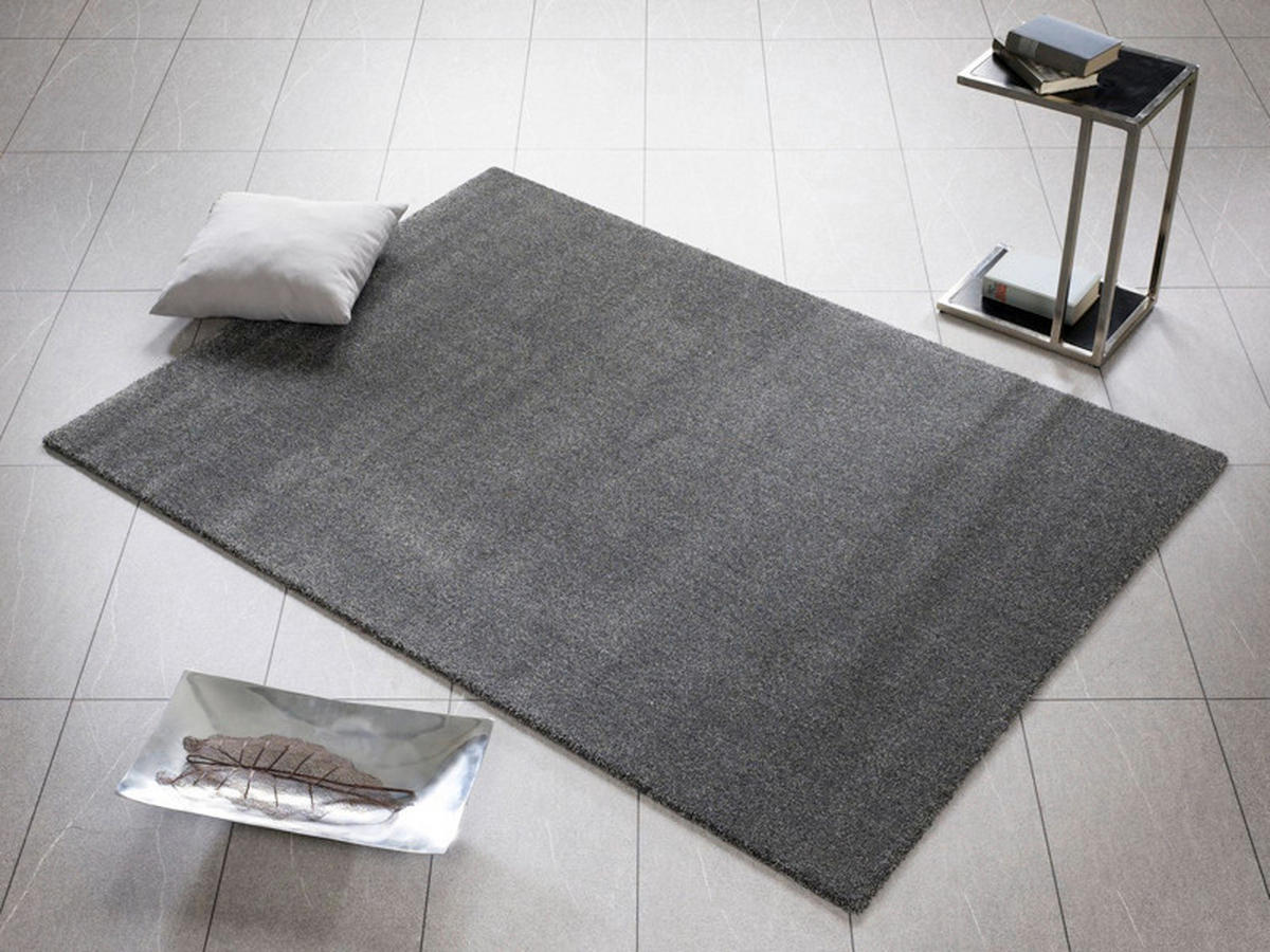 WEBTEPPICH Louvre Melange 80/150 cm Anthrazit  - Anthrazit, Basics, Textil (80/150cm) - Novel