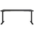 SCHREIBTISCH 180/80/72-118 cm  in Schwarz  - Schwarz, MODERN, Holzwerkstoff/Metall (180/80/72-118cm) - Novel