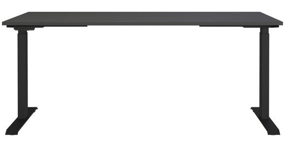 SCHREIBTISCH 180/80/72-118 cm  in Schwarz  - Schwarz, MODERN, Holzwerkstoff/Metall (180/80/72-118cm) - Novel